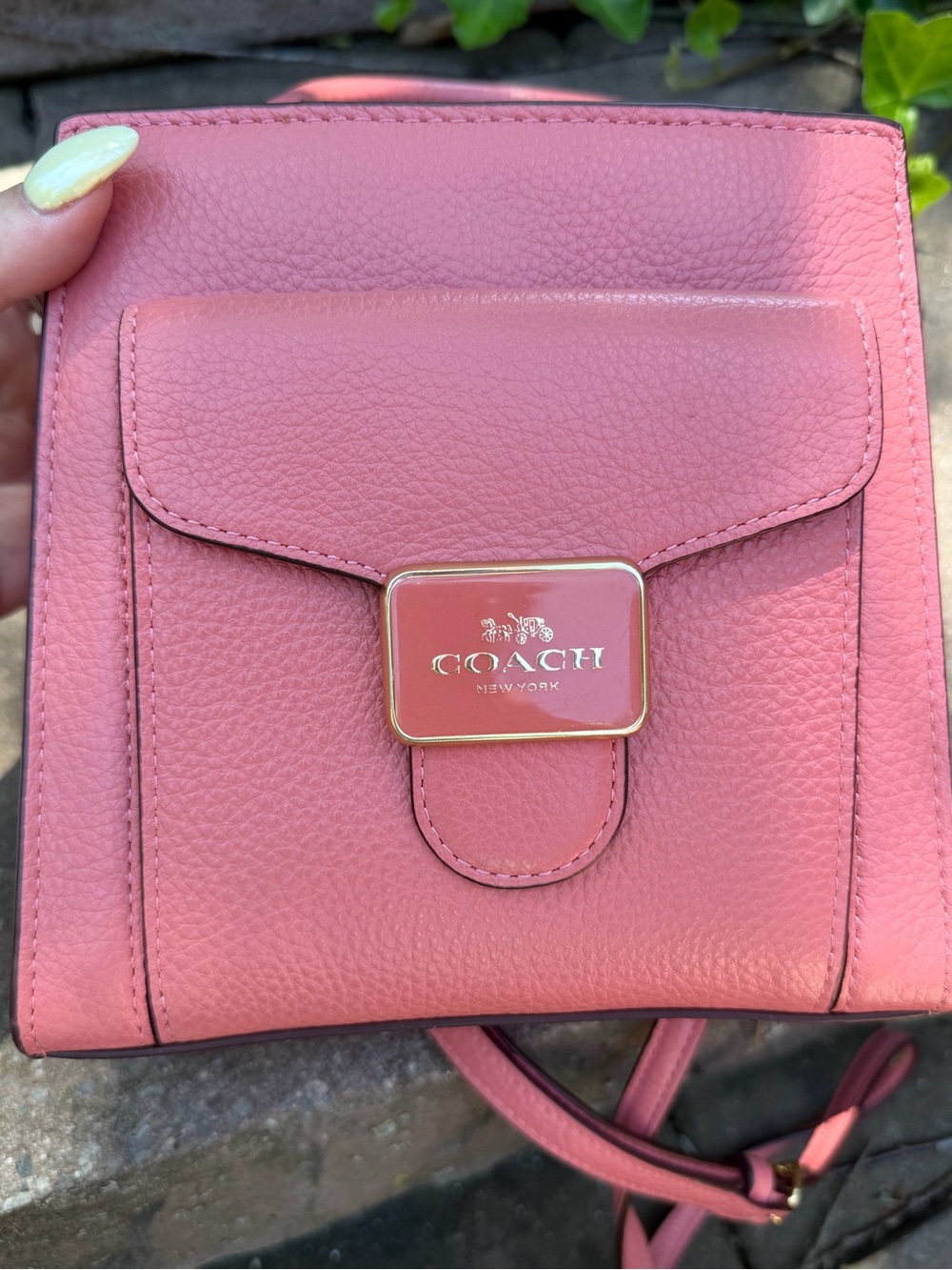 Coach Rose NWOT Pink Pebbled Leather Mini Tote with Chain Strap PRISTINE